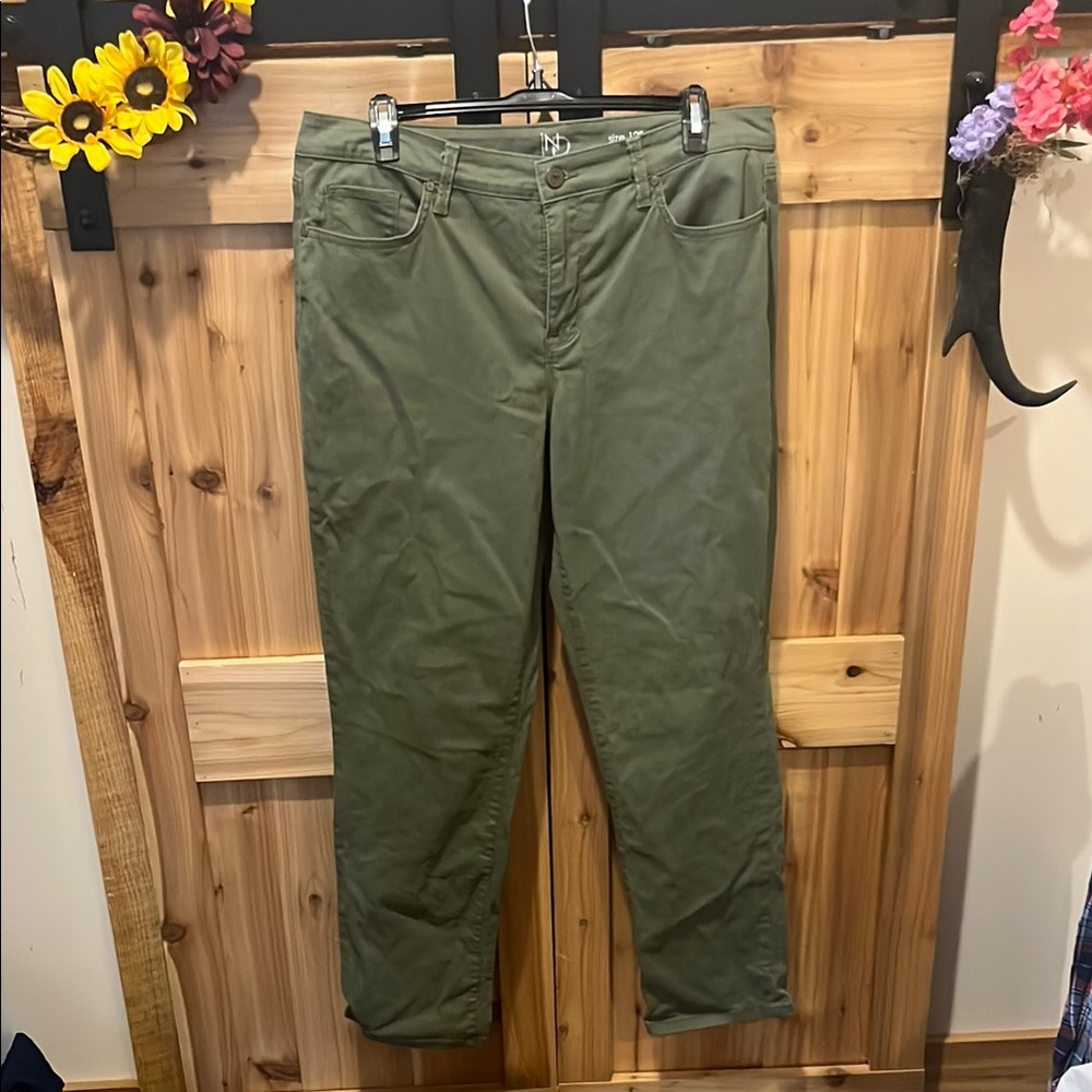 New Directions Olive Green Straight Leg Pants